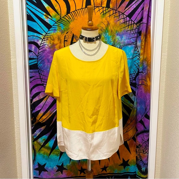 🌈 Lovely yellow silk blouse